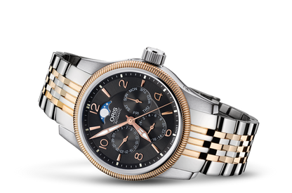 Big Crown Complication, Black, Stainless steel Strap