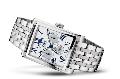 Rectangular Complication, Grey, Stainless steel Strap