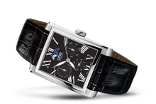 Rectangular Complication, Black, Leather Strap