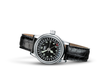 Big Crown Original Pointer Date, Black, Leather Strap