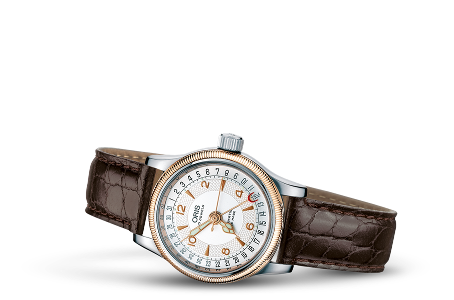 Big Crown Original Pointer Date, Grey, Leather Strap