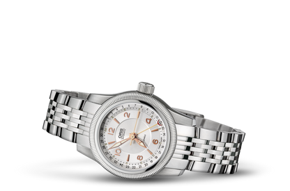Big Crown Pointer Date, Grey, Stainless steel Strap