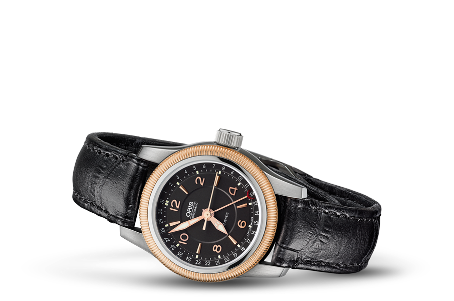 Big Crown Pointer Date, Black, Leather Strap