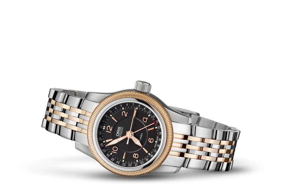 Big Crown Pointer Date, Black, Stainless steel Strap