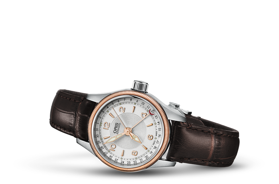 Big Crown Pointer Date, Grey, Leather Strap