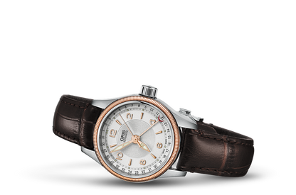 Big Crown Pointer Date, Grey, Leather Strap