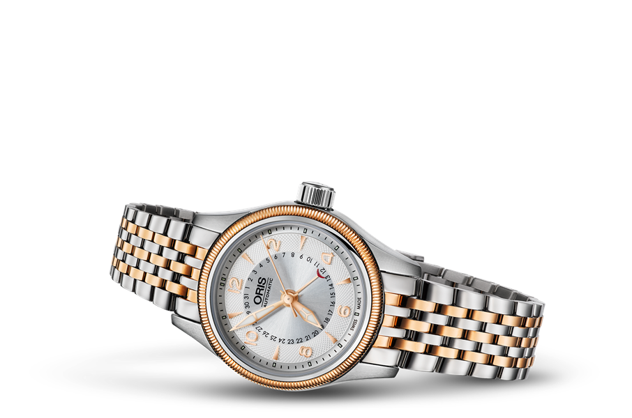 Big Crown Pointer Date, Grey, Stainless steel Strap