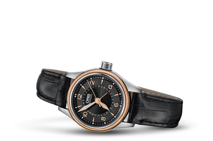 Big Crown Pointer Date, Black, Leather Strap