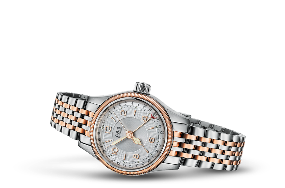 Big Crown Original Pointer Date, Grey, Stainless steel Strap