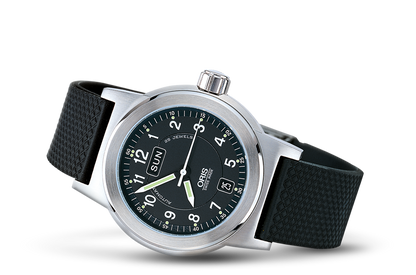 BC3 Day Date, Black, Rubber Strap