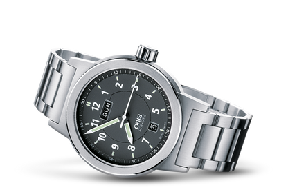 BC3 Day Date, Black, Stainless steel Strap