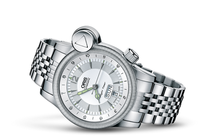 Flight TimerÂ² Day Date, Grey, Stainless steel Strap