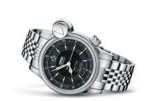Flight TimerÂ² Day Date, Black, Stainless steel Strap