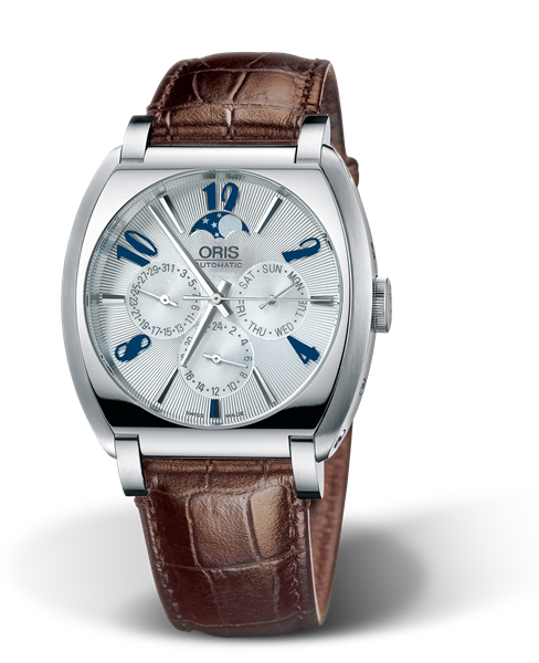 Frank Sinatra Complication, 39.00 x 40mm, Grey, Leather Strap, Stainless steel crown, Multi-piece stainless steel case, flexible lugs