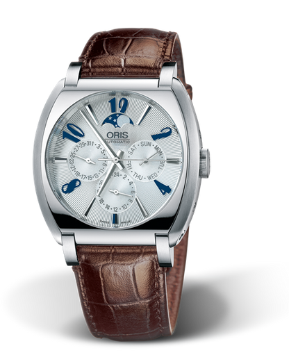 Frank Sinatra Complication, 39.00 x 40mm, Grey, Leather Strap, Stainless steel crown, Multi-piece stainless steel case, flexible lugs