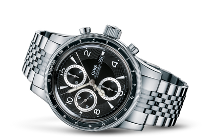 Big Crown Telemeter Chronograph, Black, Stainless steel Strap