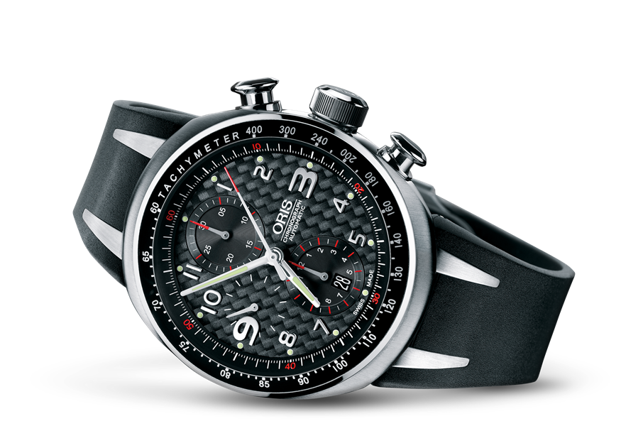 TT3 Chronograph, Black, Rubber Strap
