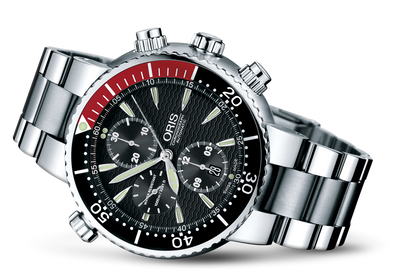 Divers Titan Chronograph, Black, Titanium Strap