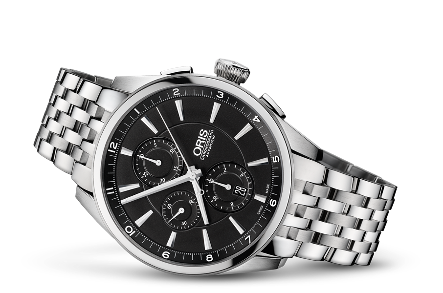 Artix Chronograph, Black, Stainless steel Strap
