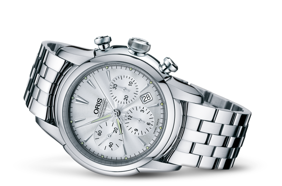 Artelier Chronograph 2003, Grey, Stainless steel Strap
