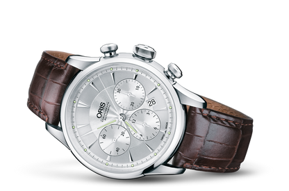 Artelier Chronograph, Grey, Leather Strap