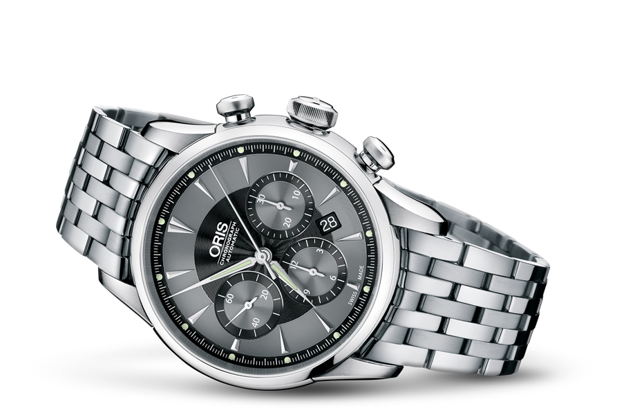 Artelier Chronograph, Black, Stainless steel Strap