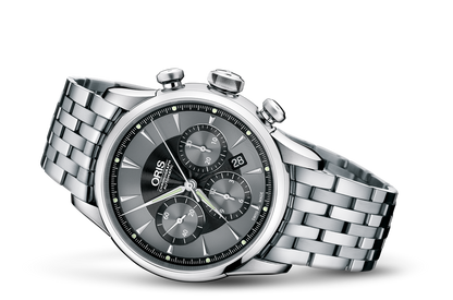 Artelier Chronograph, Black, Stainless steel Strap