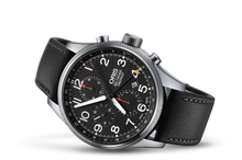 Big Crown ProPilot Chronograph GMT, Black, Leather Strap