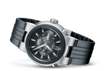 TT1 Worldtimer, Black, Rubber Strap