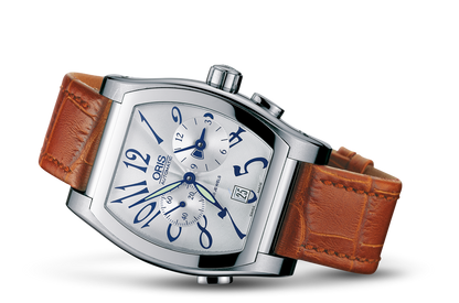 Tonneau Worldtimer, Grey, Leather Strap