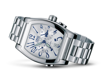 Tonneau Worldtimer, Grey, Stainless steel Strap