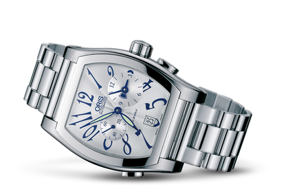 Tonneau Worldtimer, Grey, Stainless steel Strap