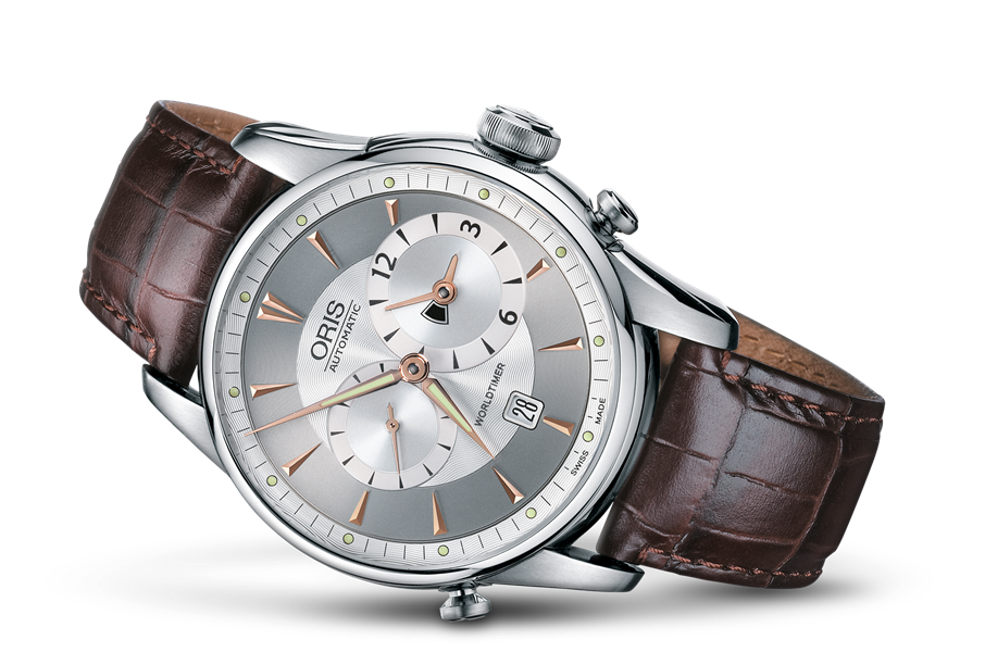 Artelier Worldtimer, Grey, Leather Strap