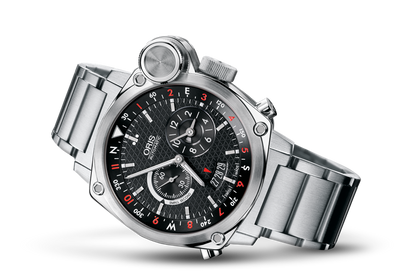 BC4 Flight Timer, Black, Stainless steel Strap