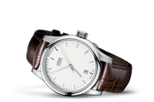 Classic Date, Grey, Leather Strap