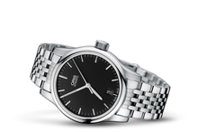 Classic Date, Black, Stainless steel Strap