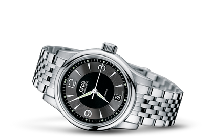Classic Date 2006, Black, Stainless steel Strap