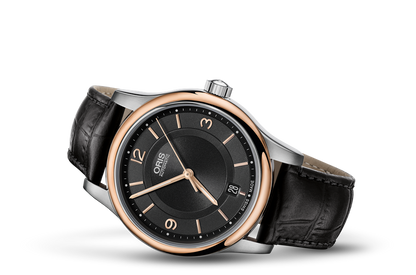 Classic Date, Black, Leather Strap