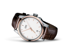Classic Date, Grey, Leather Strap