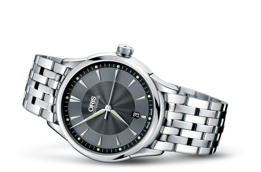 Artelier Date, Black, Stainless steel Strap