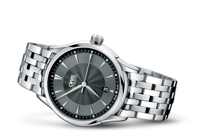 Artelier Date, Black, Stainless steel Strap