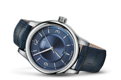 Classic Date, Blue, Leather Strap