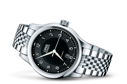 Classic Date 2006, Black, Stainless steel Strap