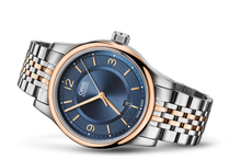Classic Date, Blue, Stainless steel Strap