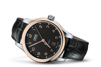 Classic Date, Black, Leather Strap