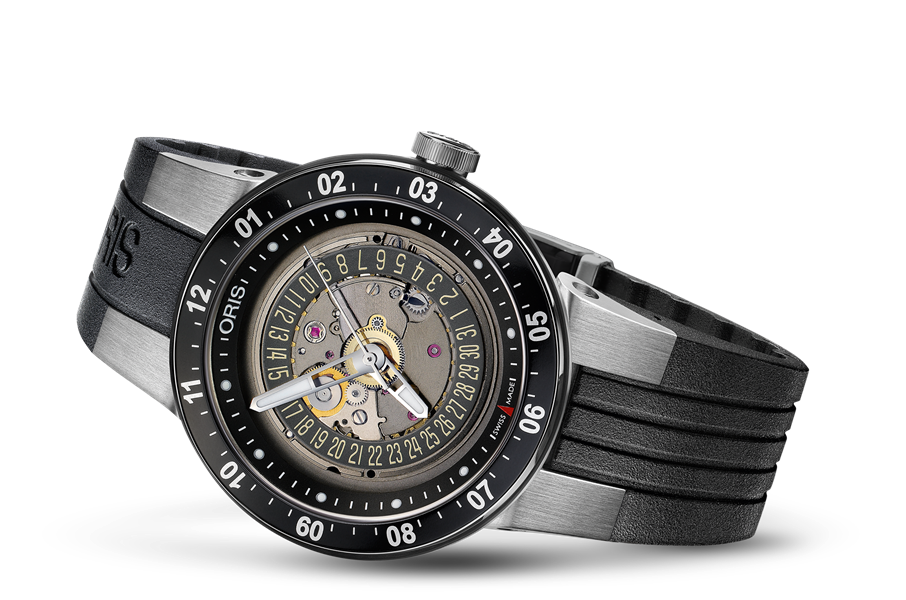 WilliamsF1 Team Skeleton Engine Date, Black, Rubber Strap