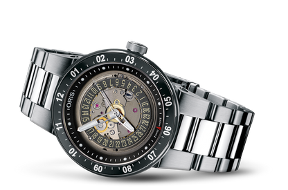 WilliamsF1 Team Skeleton Engine Date, Black, Stainless steel Strap