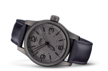 Big Crown Date, Grey, Leather Strap