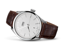 Artix Date, Grey, Leather Strap
