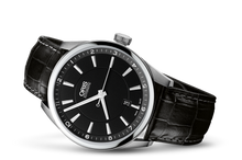 Artix Date, Black, Leather Strap